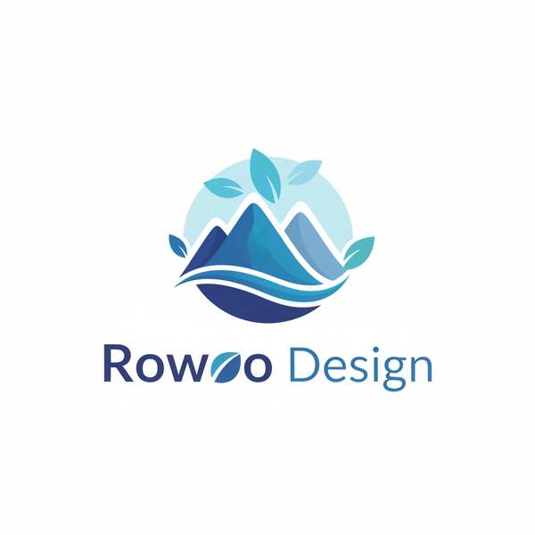 Rowoo Design Logo - Blue Version
